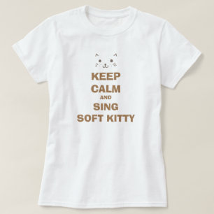 T-SHIRTS MANTENHA CALMA E CANTE GATINHO DE SOFT
