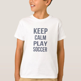 T-shirts Mantenha Calma Jogue Futebol Unisex Kids
