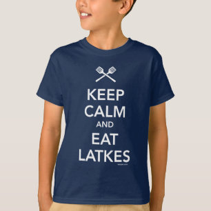 T-shirts Mantenha calmo e coma Latkes