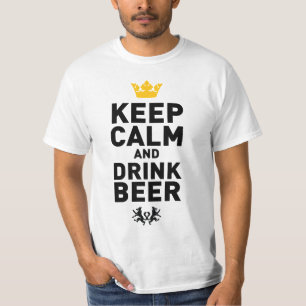 T-shirts Mantenha cerveja calma e da bebida