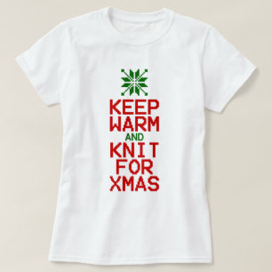 T-shirts Mantenha-se aquecido e de acordo para o Natal