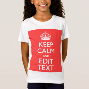 T-shirts Mantenha-se personalizado CALMANDO seu texto em co