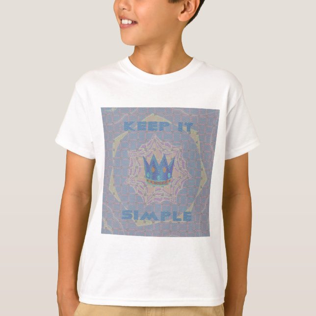 T-shirts Mantenha Simples: Arte de Padrão de Claridade Real (Frente)