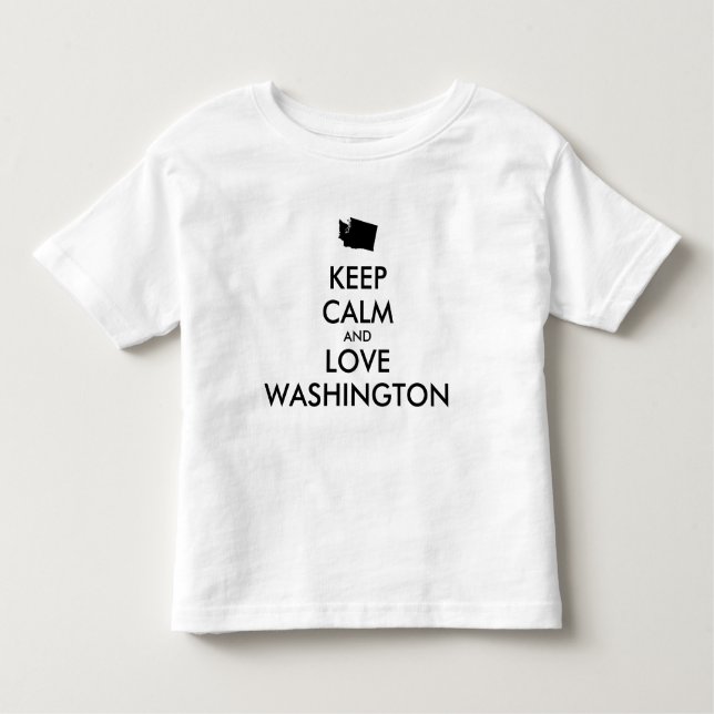 T-shirts MANTER CALM e AMOR personalizáveis WASHINGTON (Frente)