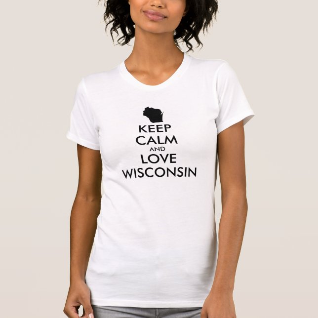 T-shirts MANTER CALM e AMOR personalizáveis WISCONSIN (Frente)
