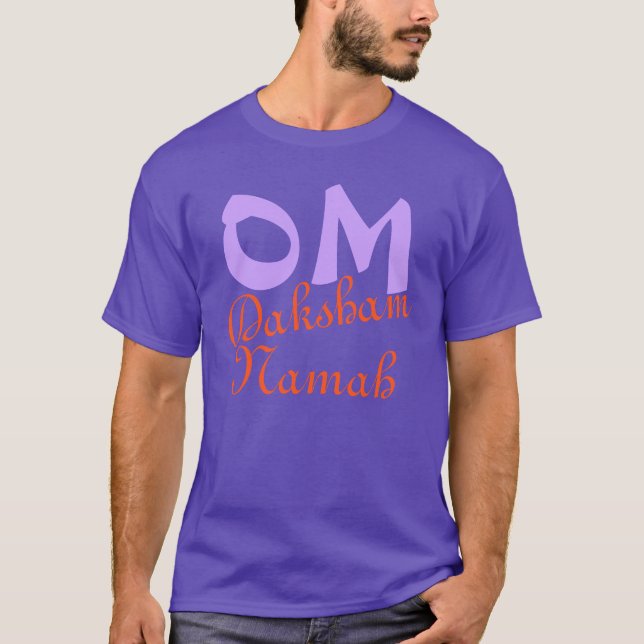 T-shirts Mantra: OM Daksham Namah (Frente)