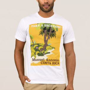 T-shirts Manuel Antonio, poster viagens vintage da Costa Ri