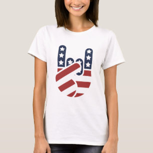 T-shirts Mão EUA da rocha