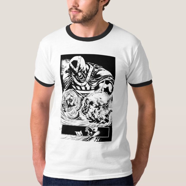 T-shirts Mão Preta com Painel de Caveira 2 (Frente)