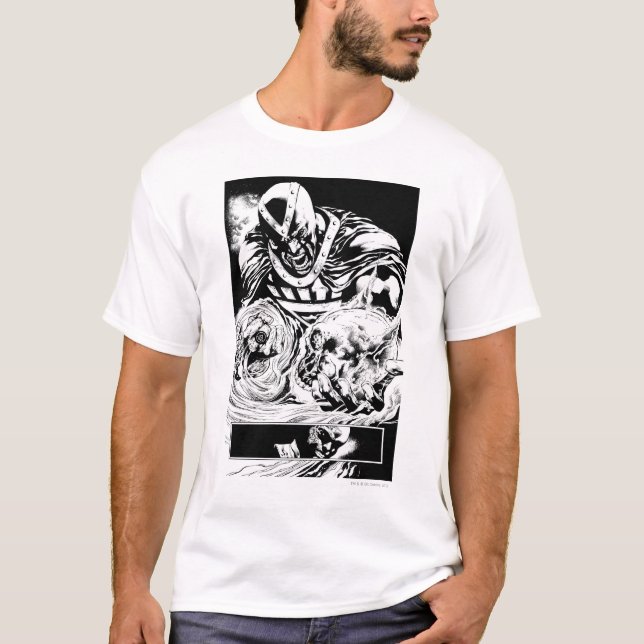 T-shirts Mão Preta com Painel de Caveira 2 (Frente)