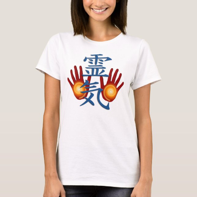 T-shirts Mãos de Reiki (Frente)