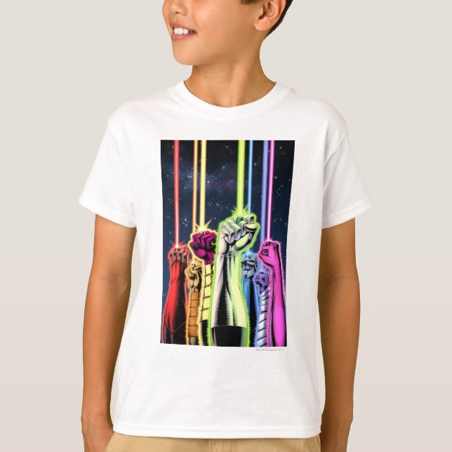 T-shirts Mãos no ar com anéis - Cor (Frente)
