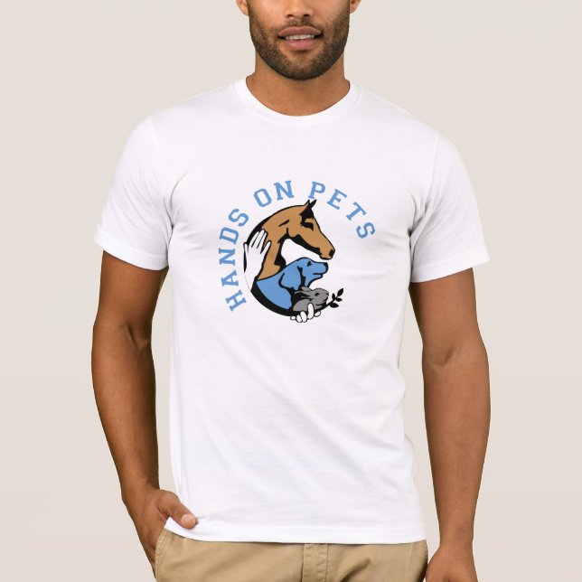 T-shirts mãos nos animais de estimação (Frente)