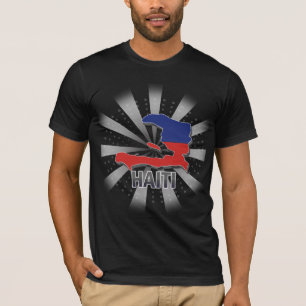 T-shirts Mapa 2,0 da bandeira de Haiti