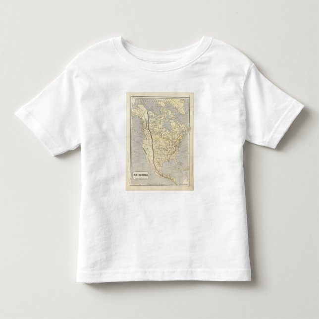 T-shirts Mapa 2 do atlas de America do Norte (Frente)