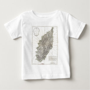 T-shirts Mapa Antigo da Córsega (1794)