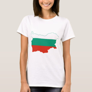 T-shirts Mapa BG da bandeira de Bulgária