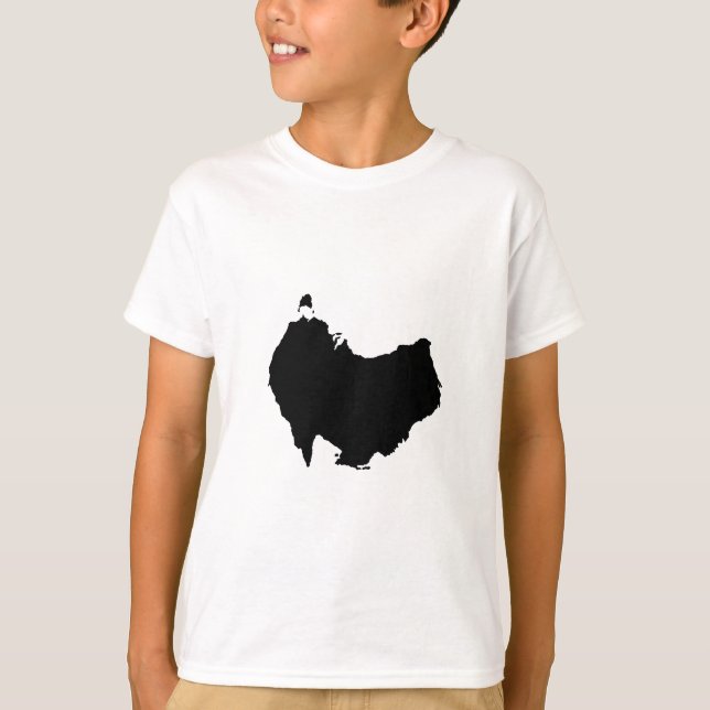 T-shirts Mapa da Austrália de Cabeça para Baixo Humor Visua (Frente)