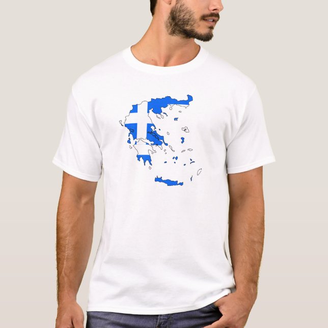 T-shirts Mapa da bandeira da piscina (Frente)
