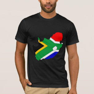 T-shirts Mapa da bandeira de África do Sul sem redução