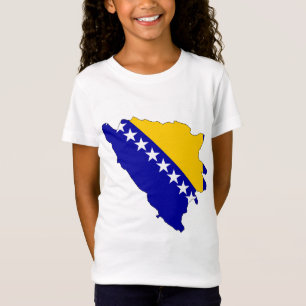 T-shirts Mapa da bandeira de Bósnia - de Herzegovina sem