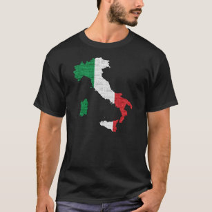 T-shirts Mapa da bandeira de Italia