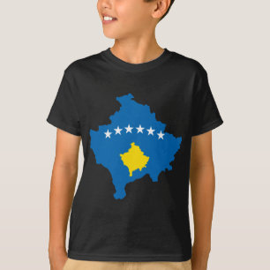T-shirts Mapa da bandeira de Kosovo