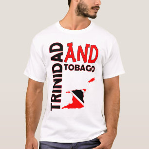 T-shirts Mapa da bandeira de Trinidad and Tobago