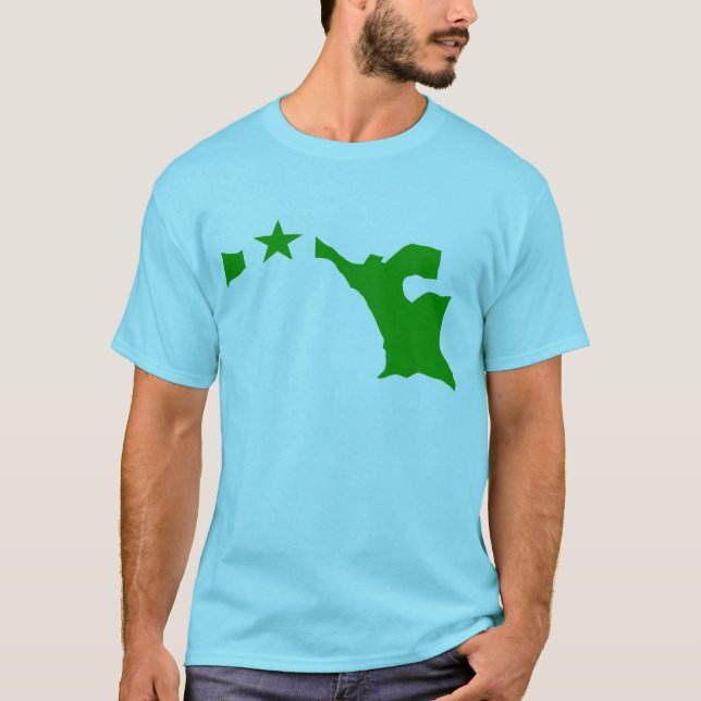 T-shirts Mapa da bandeira do esperanto (Frente)