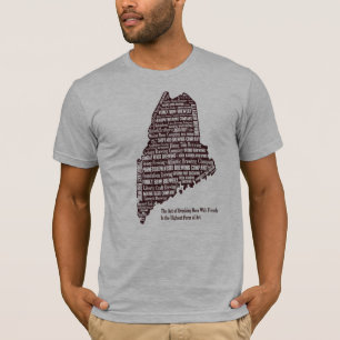 T-shirts Mapa da cerveja de Maine