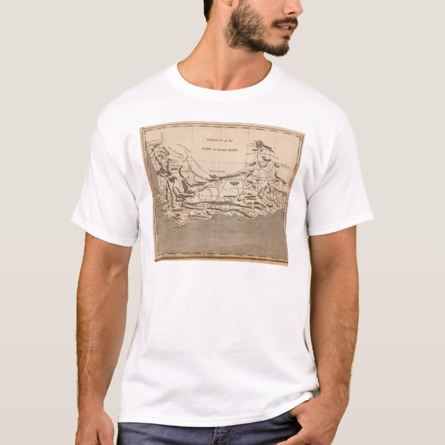 T-shirts Mapa da colônia do cabo por Arrowsmith (Frente)