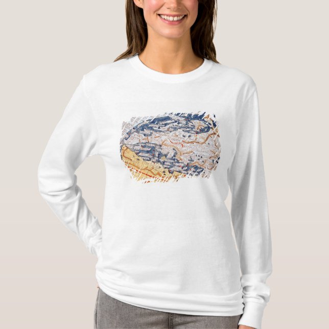 T-shirts Mapa da Europa Central, 1486 (Frente)