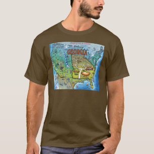 T-shirts Mapa da Geórgia EUA