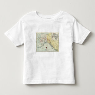 T-shirts Mapa da passagem & rota e conexões brancas de