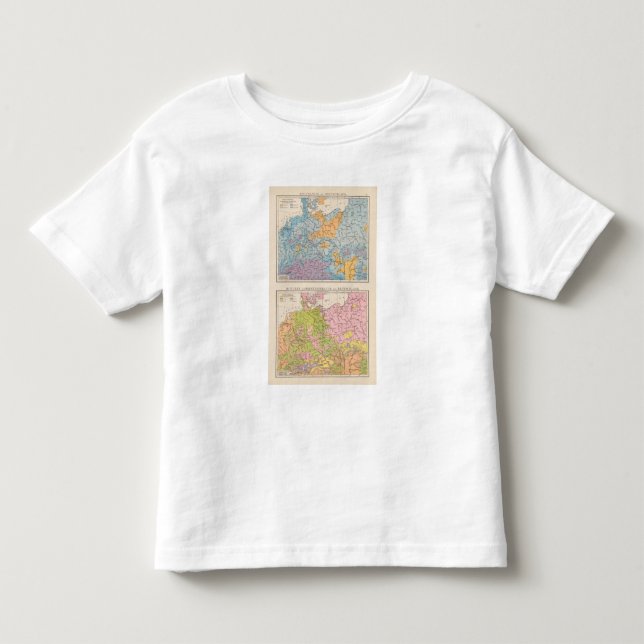 T-shirts Mapa da precipitação de Alemanha (Frente)