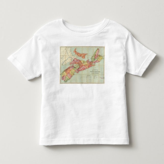 T-shirts Mapa da Província da Nova Escócia 4 de Mackinlay (Frente)