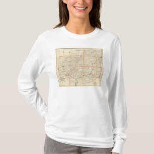 T-shirts Mapa da região do óleo de Pensilvânia