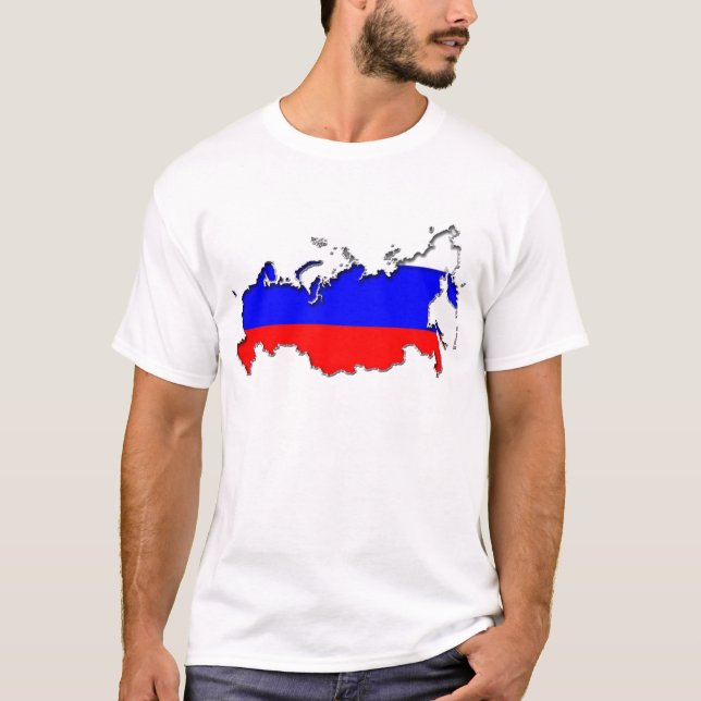 T-shirts Mapa da Rússia (Frente)