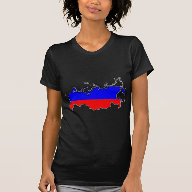 T-shirts Mapa da Rússia (Frente)