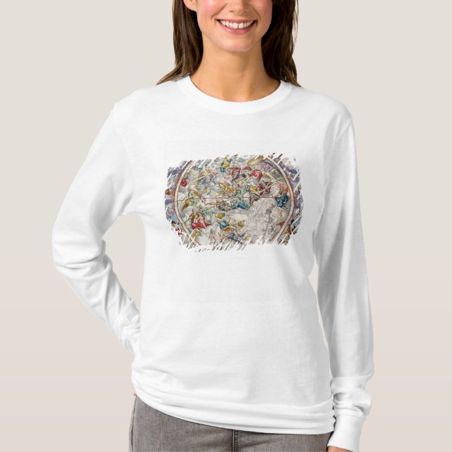 T-shirts Mapa das constelações cristãs como descrito (Frente)