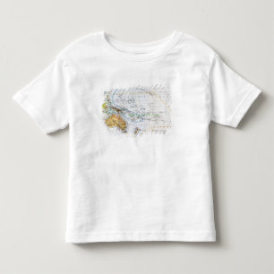 T-shirts Mapa das raças de Oceania e de Australasia