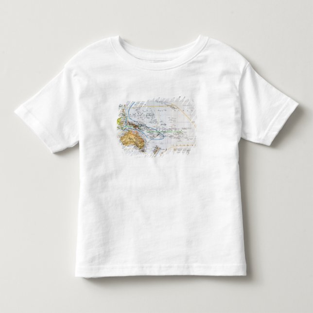 T-shirts Mapa das raças de Oceania e de Australasia (Frente)