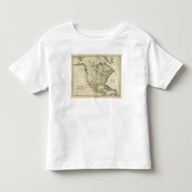 T-shirts Mapa de America do Norte (Frente)