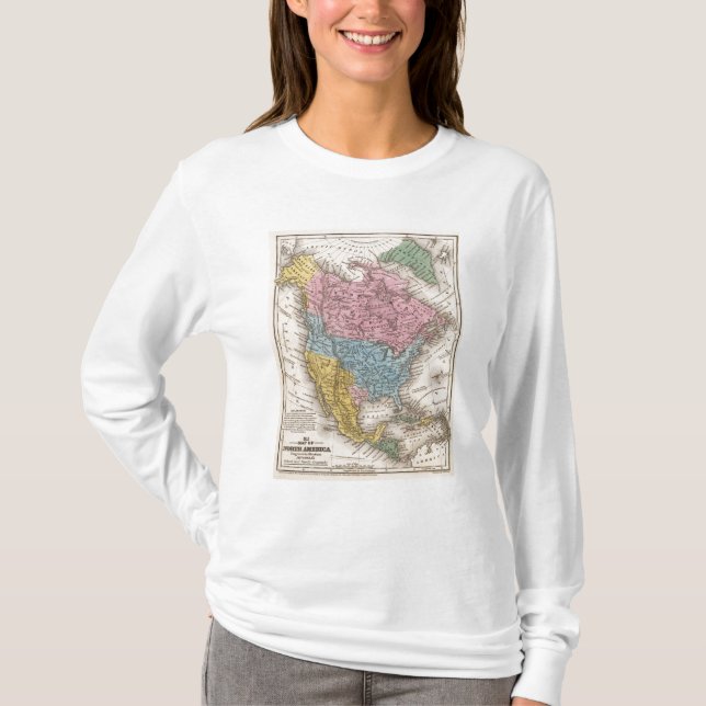T-shirts Mapa de America do Norte 2 (Frente)