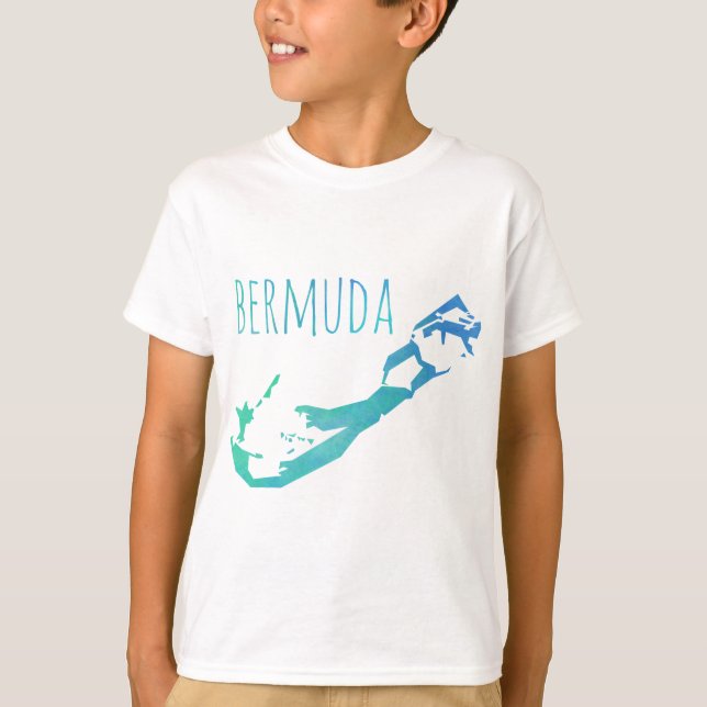 T-shirts Mapa de Bermuda (Frente)