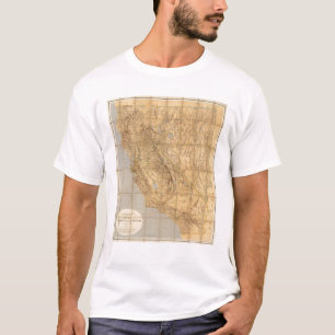 T-shirts Mapa de Califórnia e de Nevada