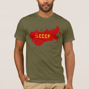 T-shirts Mapa de CCCP União Soviética