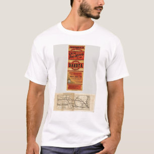 T-shirts Mapa de Chicago e de linhas Railway do noroeste
