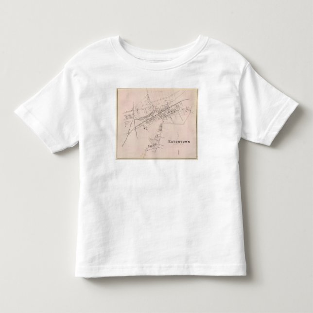 T-shirts Mapa de Eatontown, New-jersey (Frente)