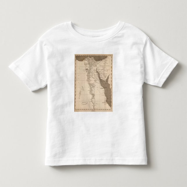 T-shirts Mapa de Egipto por Arrowsmith (Frente)